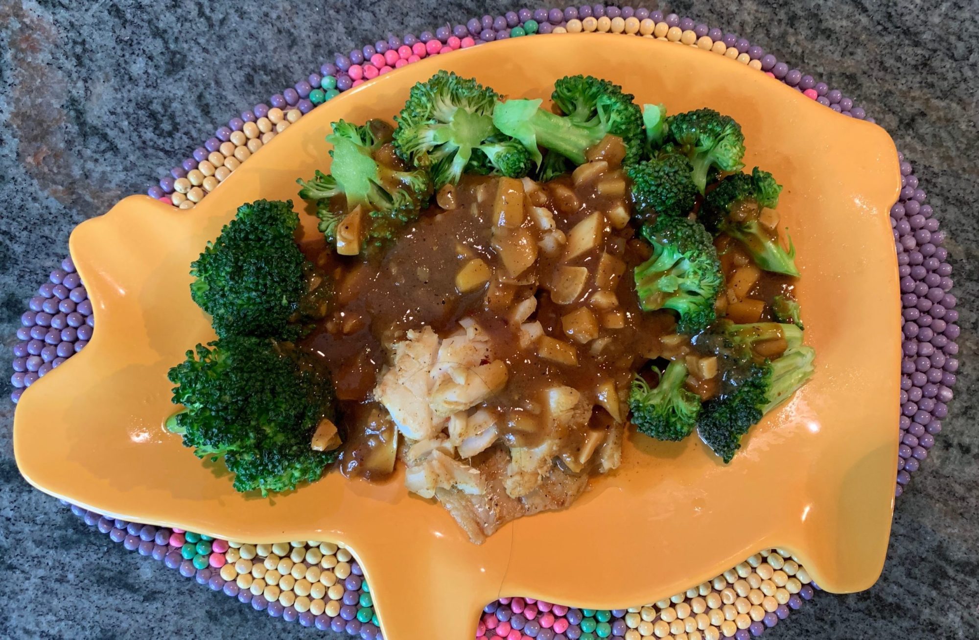 Orange-Curry Cod with Broccoli