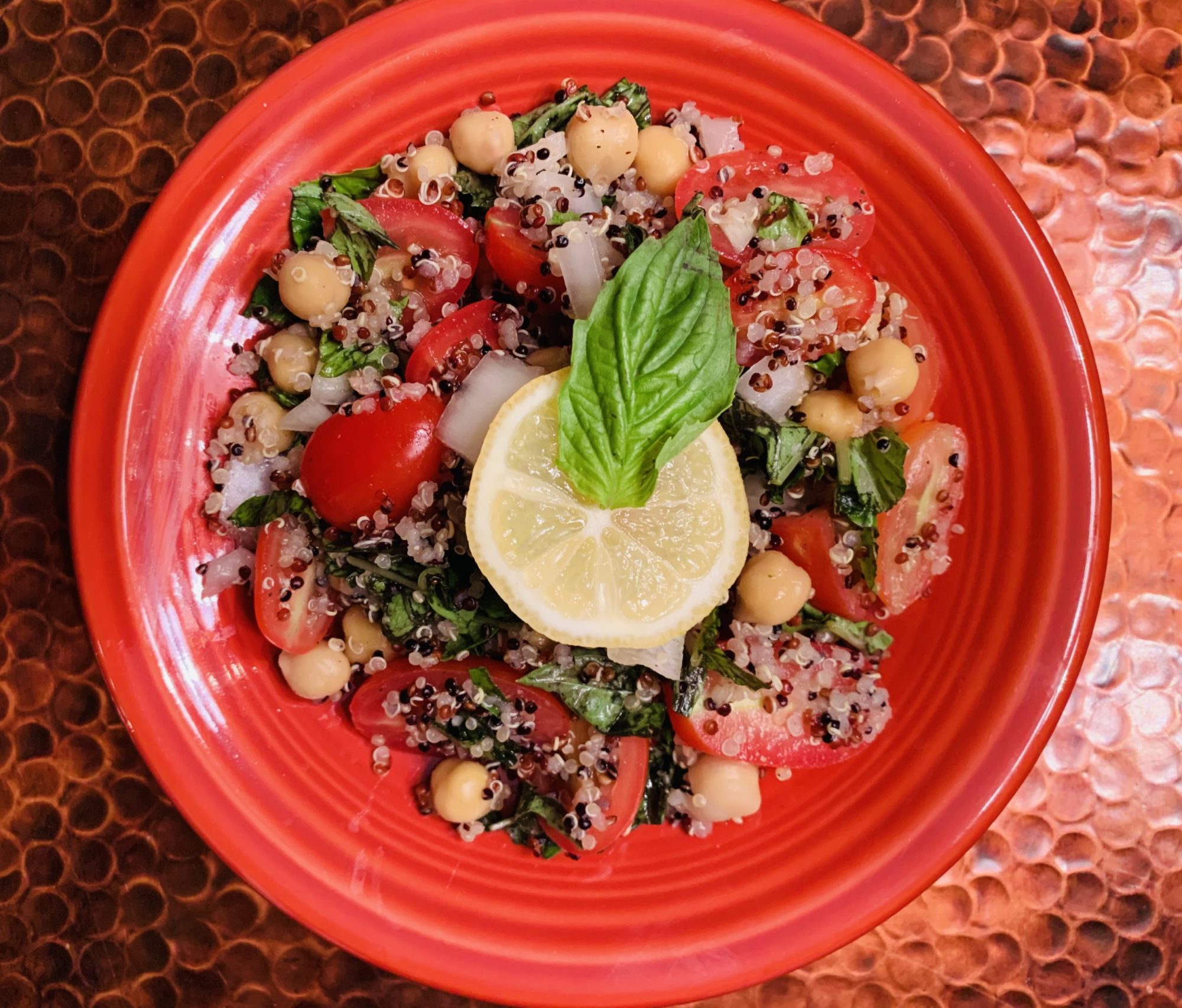 Quinoa Chickpea Mediterranean Salad