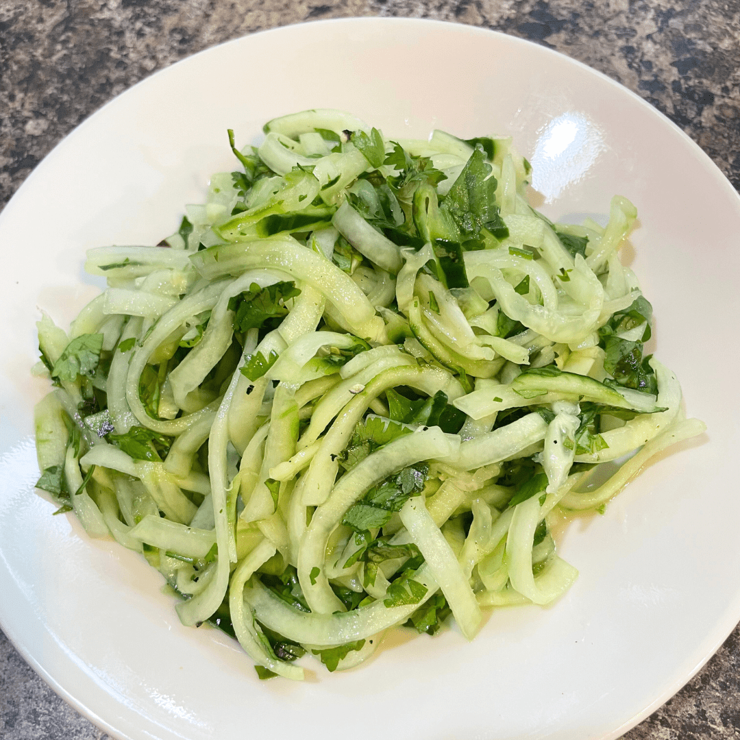 Cucumber lime cilantro salad